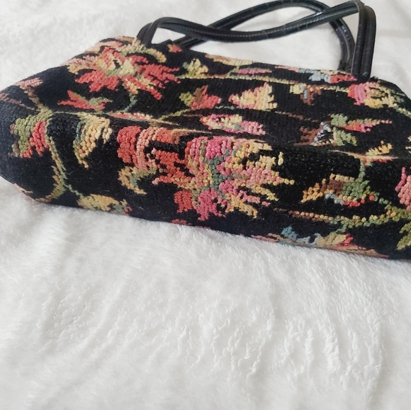 Stunning 1940's 50's needlepoint wool vintage purse bag floral handmade fall - Picture 4 of 16